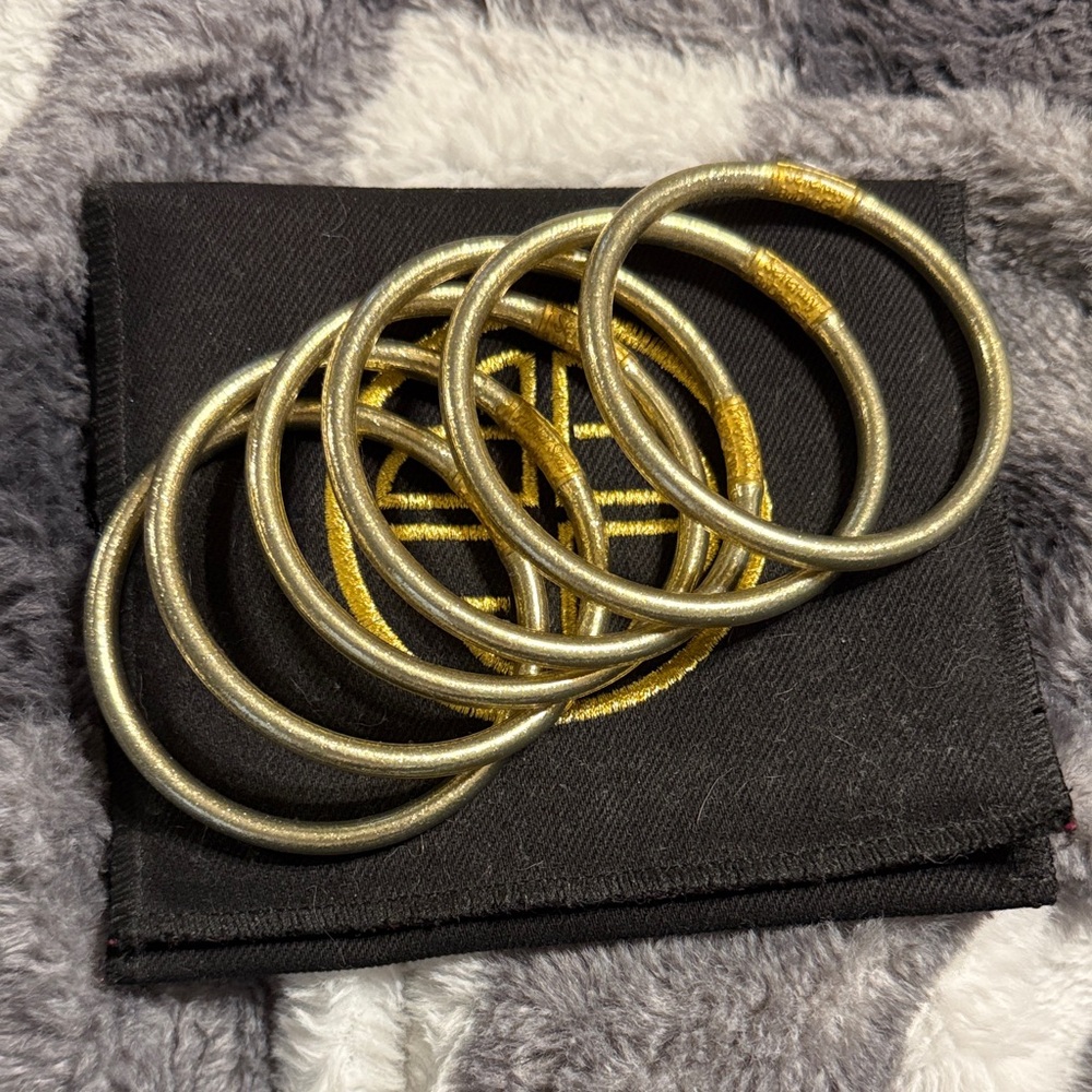 Elegant Gold Budhagirl Bangle Set